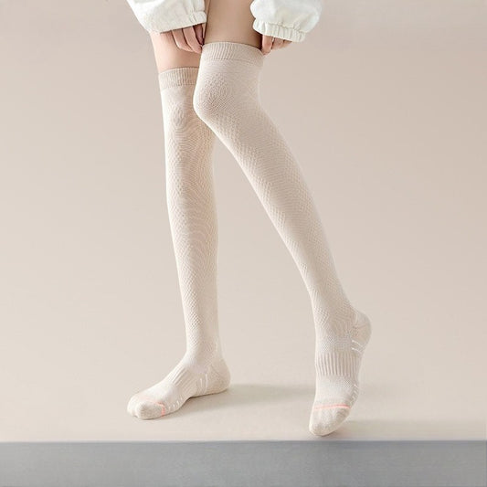 Bala socks Women's Autumn Knee Long Tube Breathable Non-slip Towel Bottom Pressure JK Sports Socks