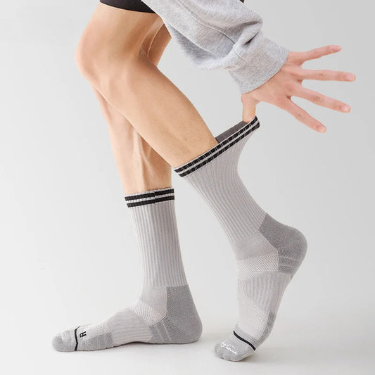 Bala socks Men's Medium Tube Sports Trendy Socks Versatile Daily Street Solid Color Casual Socks