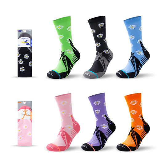 Bala socks sports home couple style small daisy long tube street trend towel bottom skateboard socks