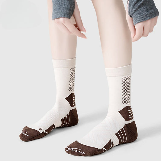 Bala socks women's medium tube light and breathable hiking socks towel bottom quick-drying sports socks