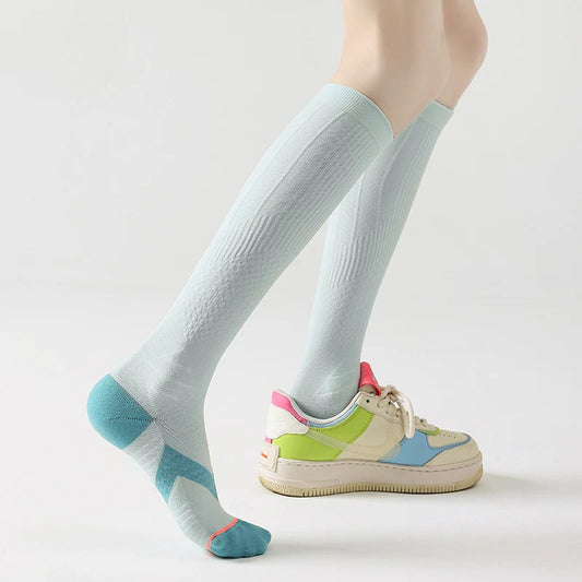 Bala socks Sports Home High Tube Pressure Calf Socks Thin Breathable Towel Bottom Skipping Rope Sports Socks