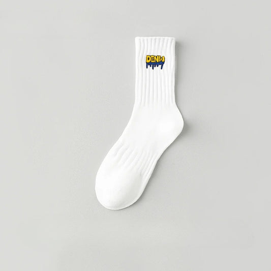 Bala socks  men's autumn and winter 100% pure cotton medium tube sports cotton deodorant Xinjiang cotton large size medium tube tide socks